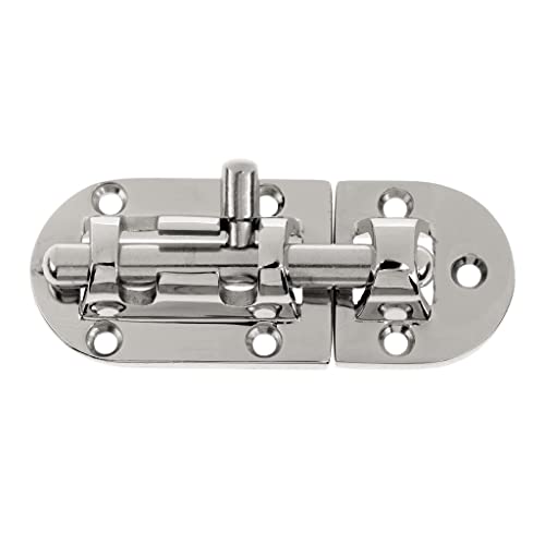 Image of 1 /2Pack Stainless Steel 316 Door Window Lock Latch ,Marine Barrel Bolt Clasp Sliding Hasp Locks Push Pull Toggle Buckle W /Rubber gaskets (2Pack, Length: 110mm 4.33inch)