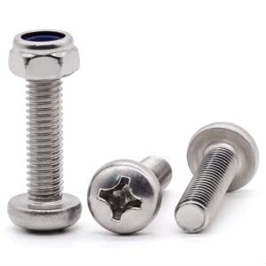 Miniatura 6 de Glvaner (30 juegos) Tornillo de máquina de cabeza plana M5-0.031 x 1.181 in y tuercas hexagonales M5-0.031 in acero inoxidable 304 18-8 rosca