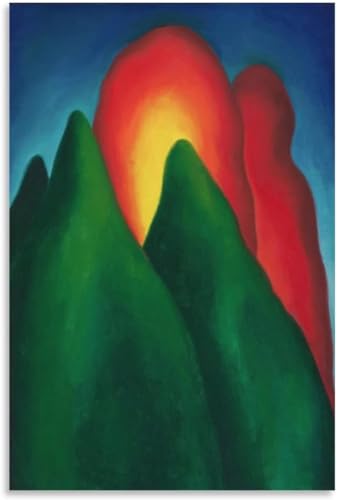 Peinture Georgia O’Keeffe salon toile déco murale moderne 60x80cm