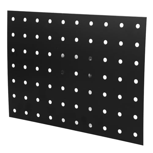 IWOWHERO Tablero Perforado de Pared de Metal Negro para Almacenamiento y Organización de Herramientas en Espacios de Trabajo Fácil Acceso y Maximización del Espacio