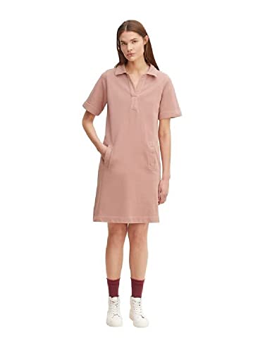 TOM TAILOR Damen Sweatkleid mit Taschen 1031353, 29515 - Nude Rose, 40