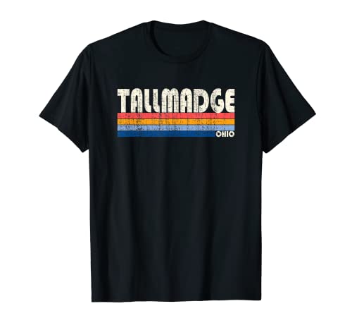 Vintage Retro 70s 80s Style Hometown of Tallmadge, OH T-Shirt
