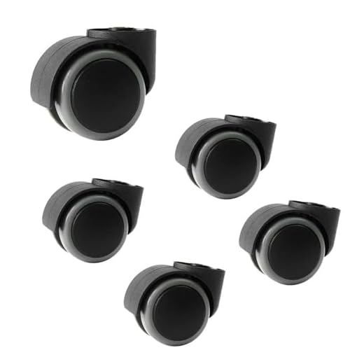 Generisch 5 Stück Bürostuhlrollen Ohne Stift, 50mm Ersatzrollen Hartbodenrollen, Leise Lenkrollen Polyurethan Für Drehstühlen, Lochdurchmesser 8mm(Grey)