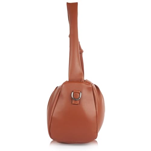 Image of Synthetic Leather Casual Top Handle Handheld Crossbody Travel Side Sling Bag For Women