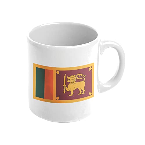 Mygoodprice MUG en céramique au motif Drapeau Sri Lanka