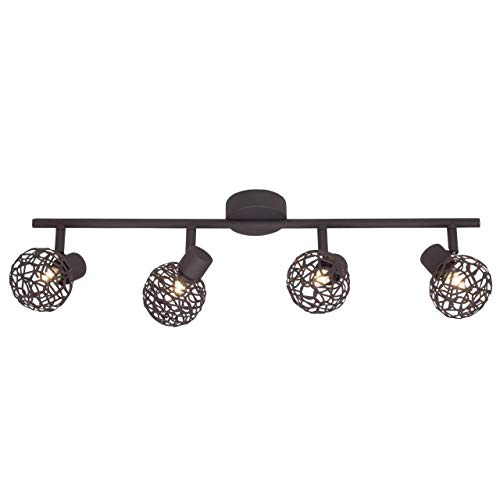 BRILLIANT lámpara Virgo spot tube 4flg marrón | 4x QT14, G9, 33W, adecuado para lámparas con base de clavija (no incluidas) | Escala A ++ a E | Cabezas giratorias
