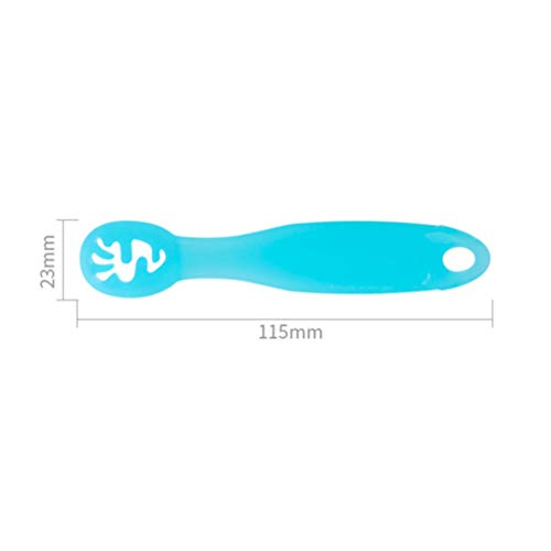 Toyvian 2 Colheres de Aprendizagem para Bebês Colher de Bebê de Silicone Macio para Crianças Criança