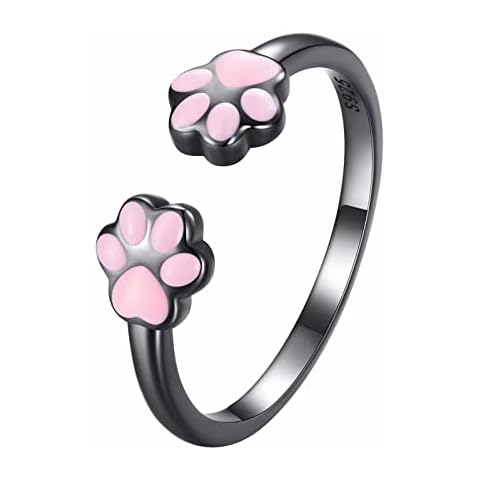 Anillo Qings Mascota Huella Plata Ley 925 Cover