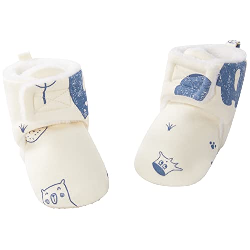 Image of pureborn Unisex Baby Boy Girl Fleece Cozy Booties Warm Infant Shoes