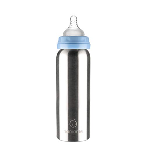Hamarue 3-In-1 Stainless Steel Sippy Cups For Toddlers | Non-Toxic Insulated Stainless Steel Baby Bottle | Straw Cup With Removeable Handles | Plastic Free Liquid Transfer (Blue) #TOP5