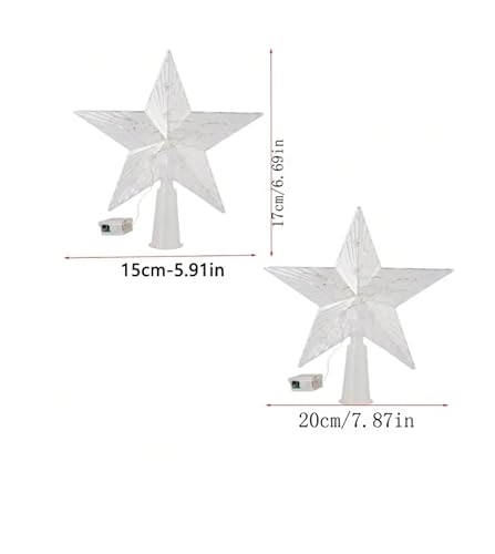 Estrela Ponteira para Árvore de Natal Colorida LED Colorido Pisca Pisca 127v