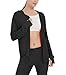 LETAOTAO Womens' Lightweight Zip Up Hoodies Stretch Thin Summer Jackets For Women Black