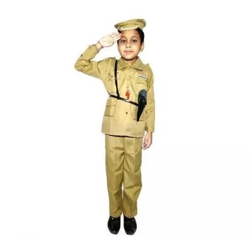 Polyester Kushi Lifestyle National Hero Policeman Fancy Dress Costume For Boys & Girls (Police Dress) (4-5 Year), Brown (B0CH9XS81G) Amazon Price History, Amazon Price Tracker