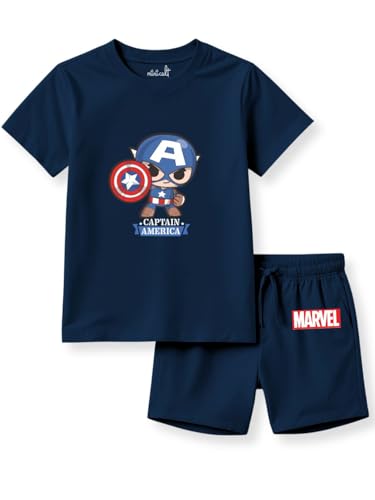 Image of minicult kids Kids Cotton Shorts and Matching Tshirt Coord clothing set with Cute Prints Clothing Set (200gsm Cotton Fabric)