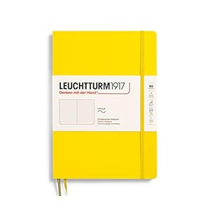 LEUCHTTURM1917 – Notebook Softcover Composition B5-123 Numbered Pages for Writing and Journaling (Dotted, Lemon)