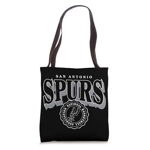 Tote NBA San Antonio Spurs negro y plata miniatura 1