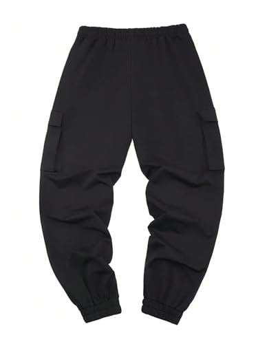 GORGLITTER Boy’s Cargo Pants Elastic Waist Casual Joggers Utility Pants with Pockets2