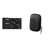 Sony DSC-WX350 Appareils Photo Numérique, Capteur CMOS Exmor R, 18.2 Mpix, Zoom Optique 20x - Noir LCS-TWPB Housse de Transport Protectrice pour Appareil Photo - Noir