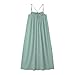 Backless Sundresses for Kids Girls 2026 Fashion Spaghetti Strap Flowy Pleated Boho Dress with Back Tie Beach Maxi Dress 7-12Y