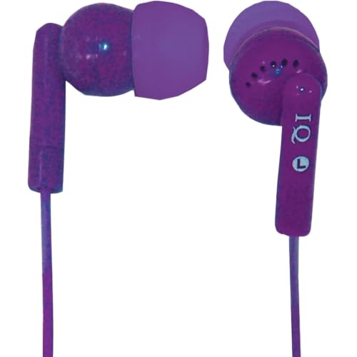 SSCIQ106PURP - Supersonic IQ-106 Purple Porockz Stereo Earphones (Purple)