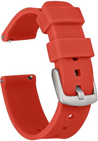 GadgetWraps 20mm Gizmo Watch Silicone Watch Band Strap with Quick Release Pins – Compatible with Gizmo Watch, Samsung, Pebble – 20mm Quick Release Watch Band (Coral Red, 20mm)