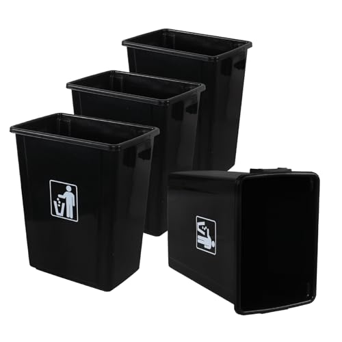Caneca de basura rectangular de plástico 12 galones 4 unidades miniatura 7