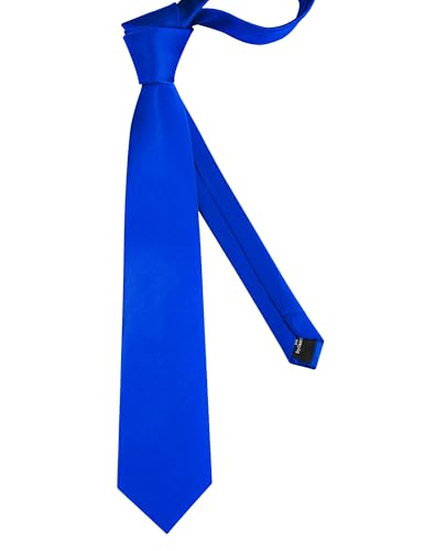 Image of GUSLESON Classic New 3.15 inch(8cm) Men's Solid Color Necktie Wedding Business Tie + Gift Box