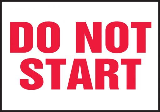 Safety Sign Sticker | Do Not Start PVC Sign Stickers : Amazon.in: Home ...