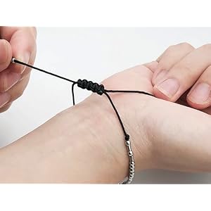 Dczosily Inspirational Morse Code Bracelets for Women Stainless Steel Jewelry Personalized Gifts for Best Friend Daughter Sister Friendship Adjustable String Beaded Bangles