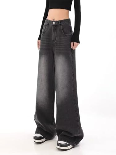 YELLOOP Y2k Jeans Y2k Pants for Women Y2k Baggy Jeans for Women Wide Leg Jeans Fall Fashion 2024 Pants3