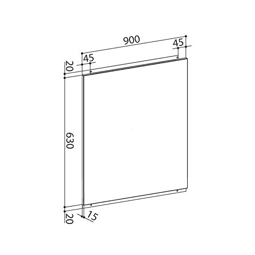 FABER S.p.A. 112.0157.271 accesorio para campana de estufa - Accesorio para chimenea (Faber, Faber: Alto/SP, Brio, Conica, Gyza, Klima, Magnum Plus, Reflex, Stilo/SP, Stilo DX-SX/SP, Stilux, St, 900 mm, 630 mm, 1 pieza(s))