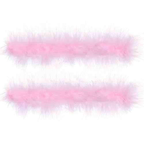 Cooluckday 2Pcs Womens Feather Slap Bracelets Watch Patting Circle Slap Ring Wrist Decoration Cuff Sleeves Slap Bangle Hair AccessoriesPink