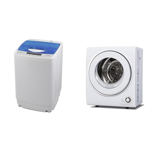 Panda 10 LBS Portable Washing Machine Bundle with Euhomy 1.5 Cu Ft 850W Portable Clothes Dryer
