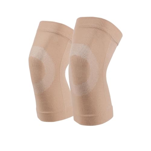FDJZKFDU Knee Pads 1Pair Summer Ultra Thin Knee Support Brace Sports Knee Pads Gym Running Knee Protector(Beige,M)