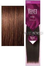 VELVET 100% HUMAN HAIR REMI YAKI WVG-12" Color 4 (Medium Dark Brown)