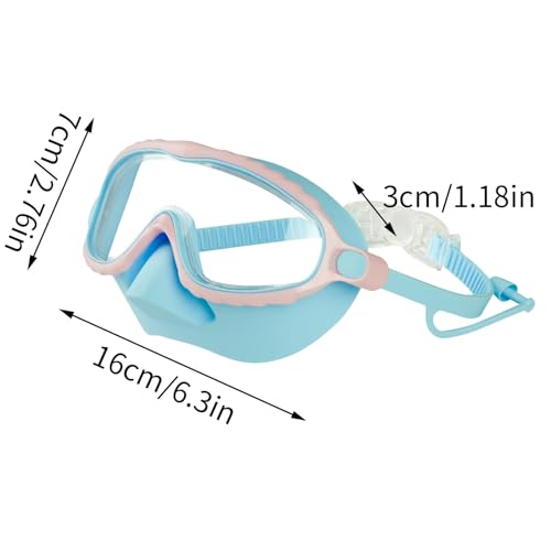 Gafas de natación infantiles con cubre nariz y ajuste cómodo para niños 6