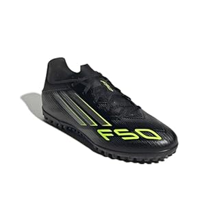 Adidas Unisex-Adult F50 Club Turf, Black/Iron Metallic/Lucid Lemon, 11.5