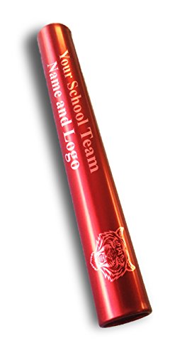 Custom Red Aluminum Track and Field Relay Baton Personalized Gift For Him, For Her, For Boys, For Girls, For Husband, For Wife, For Them, For Men, For Women, For Kid - Your Team Name and Logo Engraved