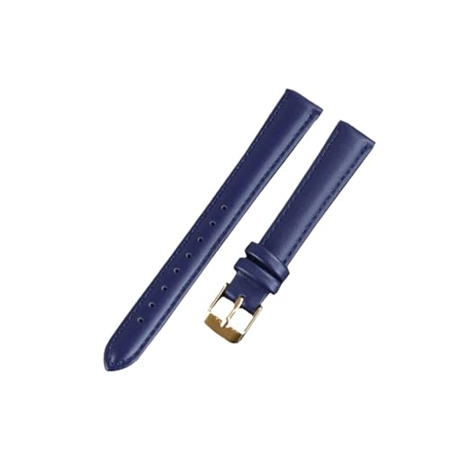 [KKTHRFFKK] Soft Watch Leather Strap Accessories Green Purple Durable Genuine Band 10mm 12mm 14mm 16mm 18mm-24mm(Dark blue-rose,
