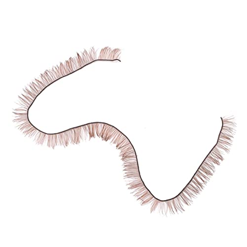 YARRO 5Pcs 20cm Poupée Faux Cils Simulation Eye Lash Jouet Décor Noir Marron Faux Cils Dolly Accessoires Décoration pour Enfants Cadeaux-Marron,0.8cm