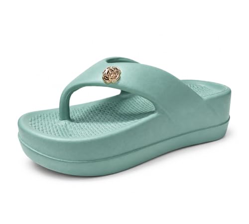 Image of ATHCO womens Fenny Women's Acupressure Slippers & Flip-Flops | Soft Foot Massager, Lightweight, Anti-Skid, Waterproof Comfort Slippers for Women & Girls | Daily Casual Wear