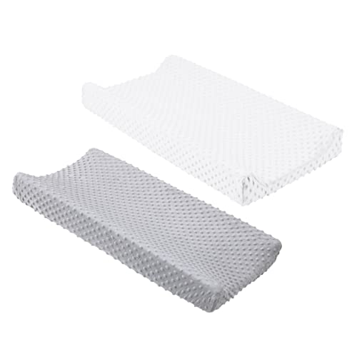 ERINGOGO Infant Changing Pad Protector 2pcs Changing Pad Cover Polyester Washable Decorative Toddler Sheet