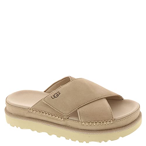 Ugg Women's Goldenstar Cross Slide Sandal, Driftwood, 9 #TOP3