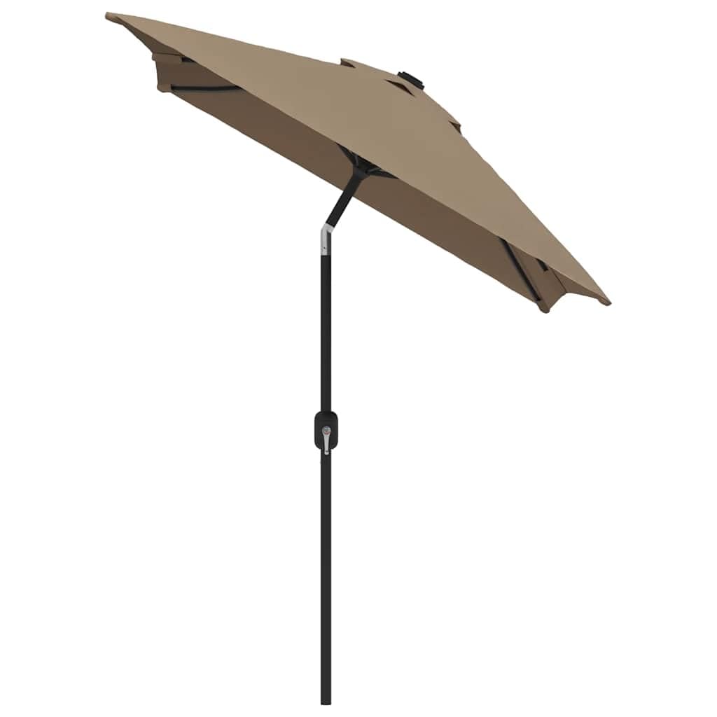 Parasol ogrodowy, parasol przeciwsłoneczny, baldachim do ogrodu, na zewnątrz, na patio, z metalowym słupkiem, 300x200 cm, kolor taupe