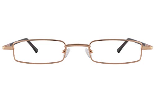 Image of Unisex Rectangular Metal Full Frame Power Reading Glasses
