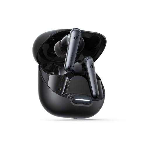 Soundcore by Anker Liberty 4 NC Ecouteurs Bluetooth sans Fil, Bluetooth 5.3, Reducteur de Bruit Adaptative aux Oreilles et à l'environnement, Hi-Res, 50H de Lecture Noir