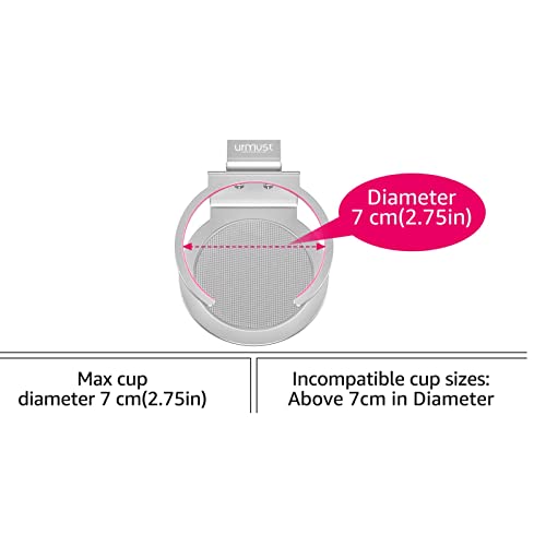 WANGCL Schreibtisch-Getränkehalter 360 ° drehbare Halterung Platzsparender PC-Gaming-Headset-Ständer unter dem Schreibtisch für das Heimbüro (Silber)