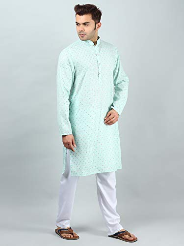 Image of Uri and MacKenzie Mens Cotton Woven Casual Kurta Pajama set