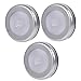 Motion Sensor Lights 3Pc 6 LED Round Body Battery Powered Lamp Bright & Easy Installation with Adhesive Tapes Suitable for Stairway Closet