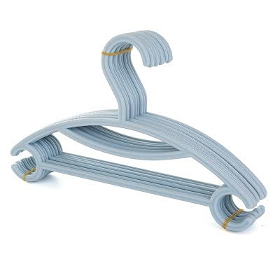 Cintre maison enfants rUrEu plastique bleu antidérapant sec et humide pour habit